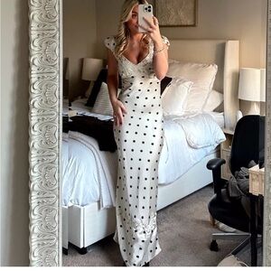 FREE PEOPLE Butterfly Babe Maxi Dress in Tea Combo M